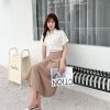 Áo sơ mi gu cúc ngọc tay liền 1