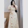 Váy hoa dút ngực cách điệu 2 lớp 2