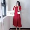 Váy li eo tạo kiểu tay bồng
